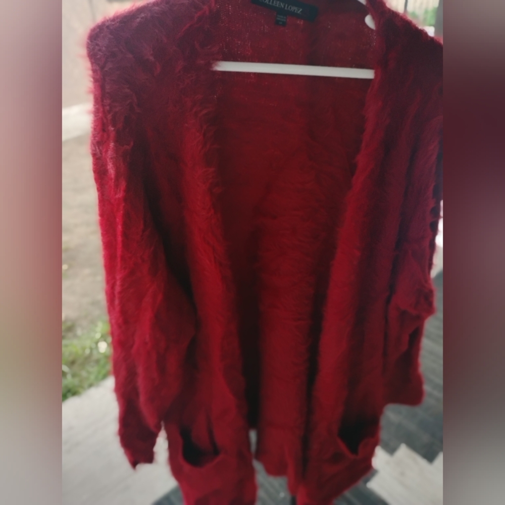 COLLEEN LOPEZ Long open sweater - Looks and feels like Angora